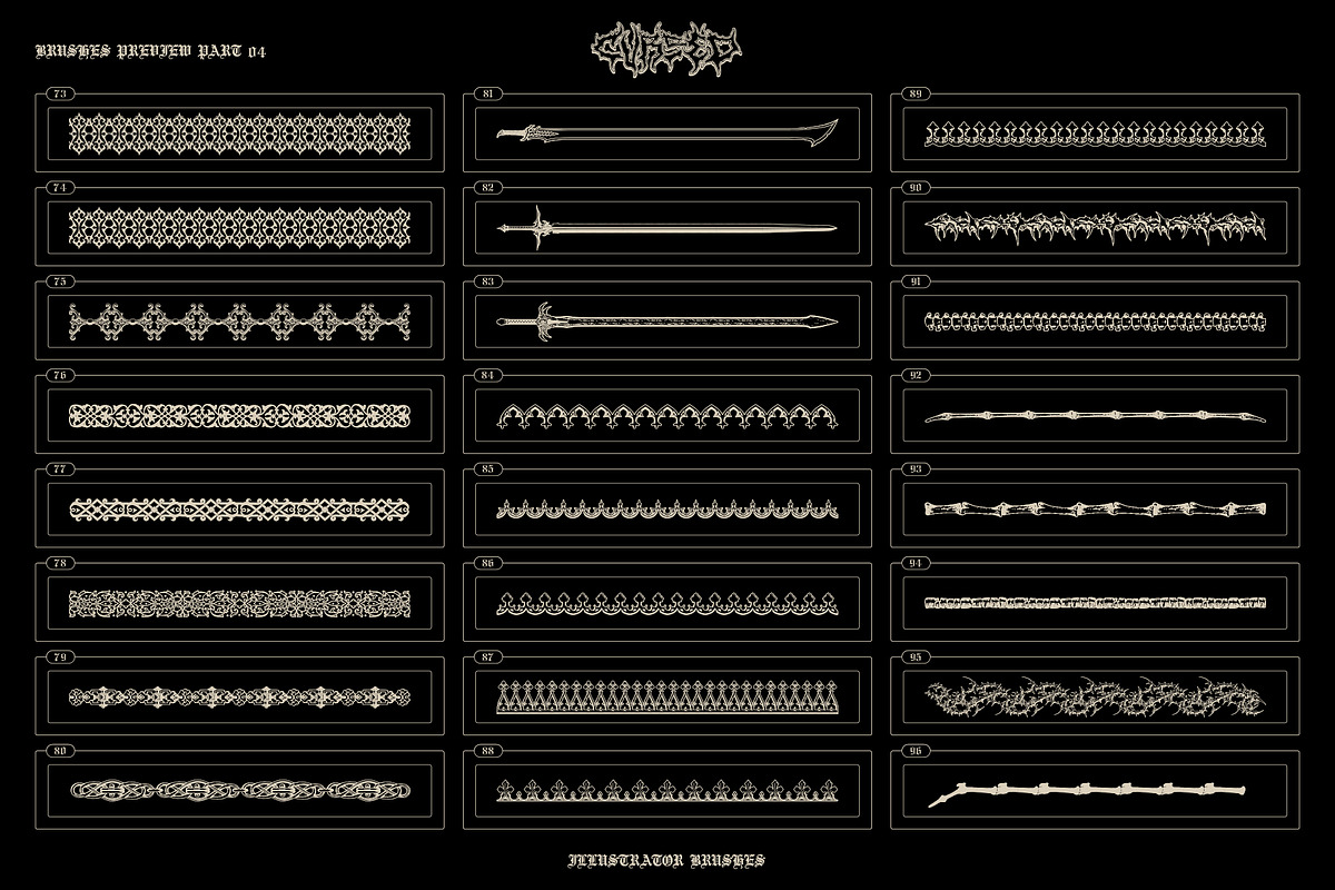 Cursed Illustrator Brushes, a Brush Add-On by MiksKS (Photo 19 of 24)