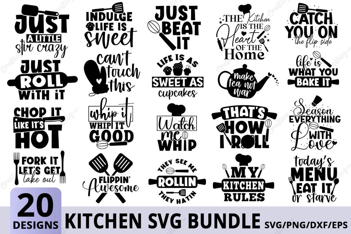 Kitchen SVG Bundle, an Illustration by Crafticy (Photo 1 of 6)