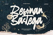 Resonan Bastega - Bold Brush Script, a Script Font by Inviline.co (Thumbnail 1 of 10)