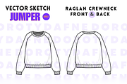 Raglan Crewneck, an Apparel Mockup by Doroty Dafne Designs (Thumbnail 2 of 7)
