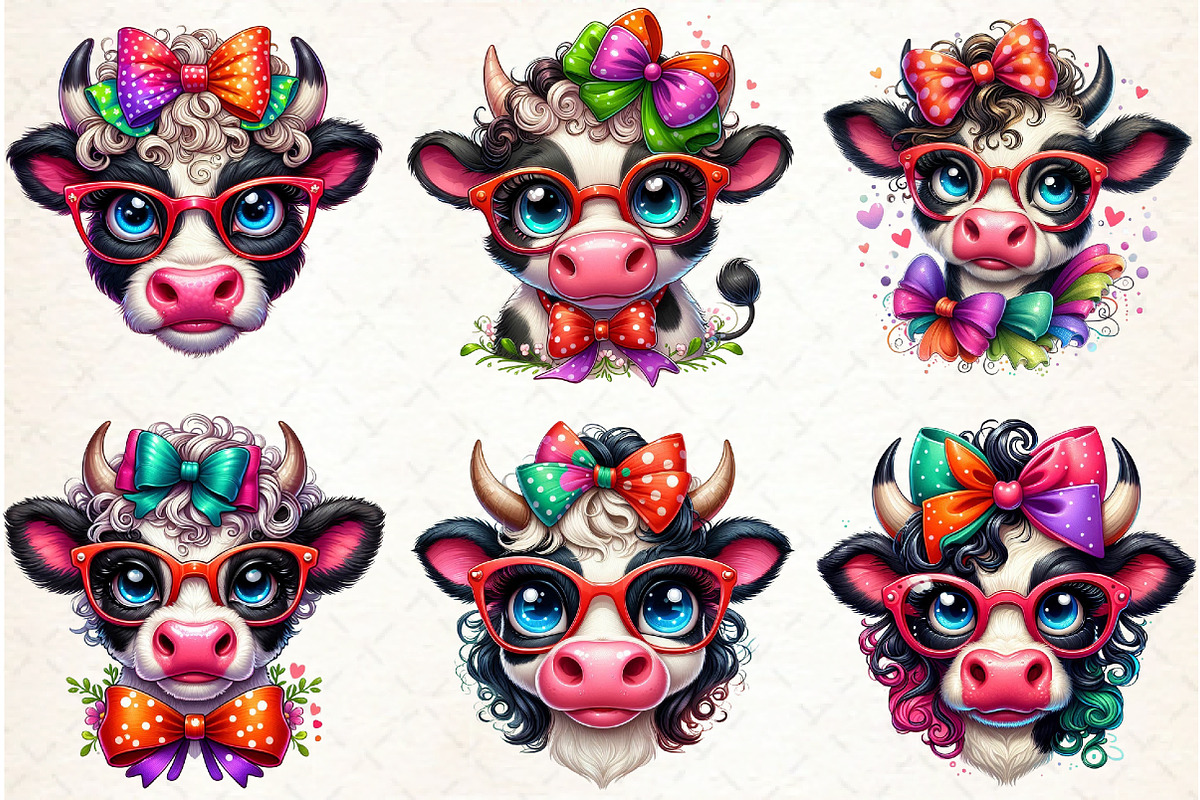 Funny Cow clipart, an Illustration by Libby Wishes (Photo 2 of 6)