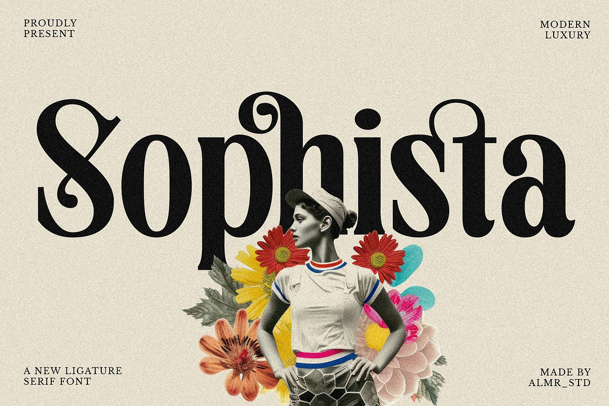 Sophista - Ligature Serif Font, a Serif Font by Almeera Std (Photo 1 of 5)