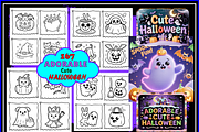 Adorable Cute Halloween Kids Color, an Animal Illustration by Printable Design Store (Thumbnail 1 of 9)