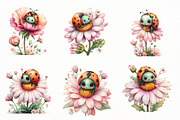 Whimsical Summer Ladybug Clipart, an Illustration by Designworld (Thumbnail 3 of 8)