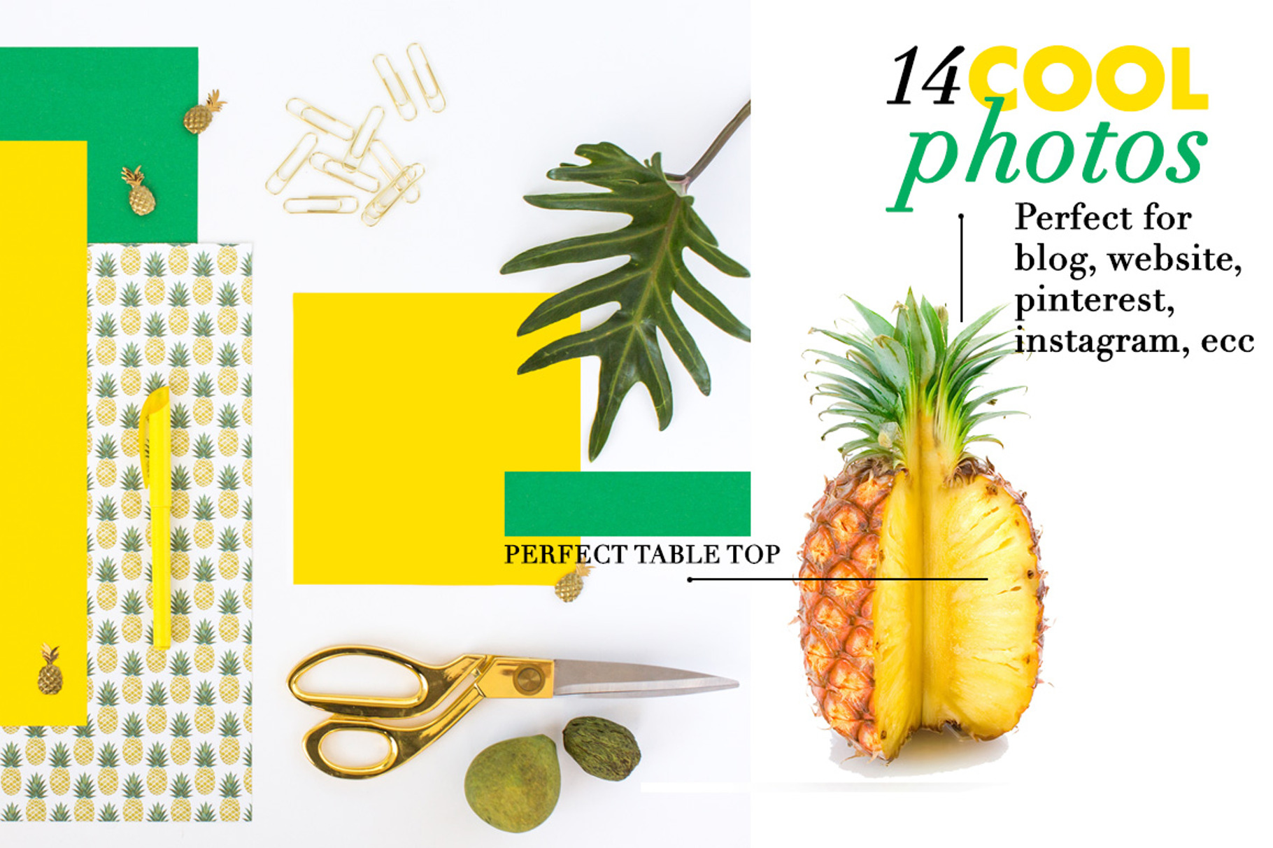 Pineapple Working Space Bundle, a Photo by The Social Esthete