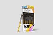 Paint Brush Set Mockup, a Product Mockup by bimockup (Thumbnail 5 of 6)