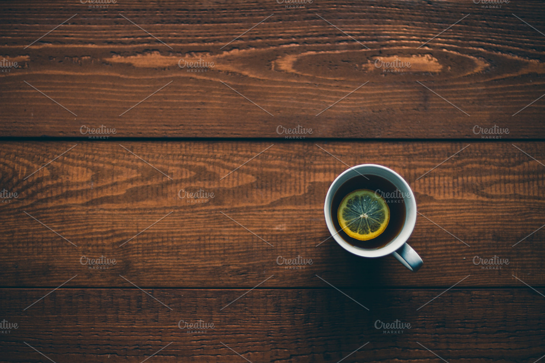 Cup Of Tea 1 Featuring Tea Cup And Lemon