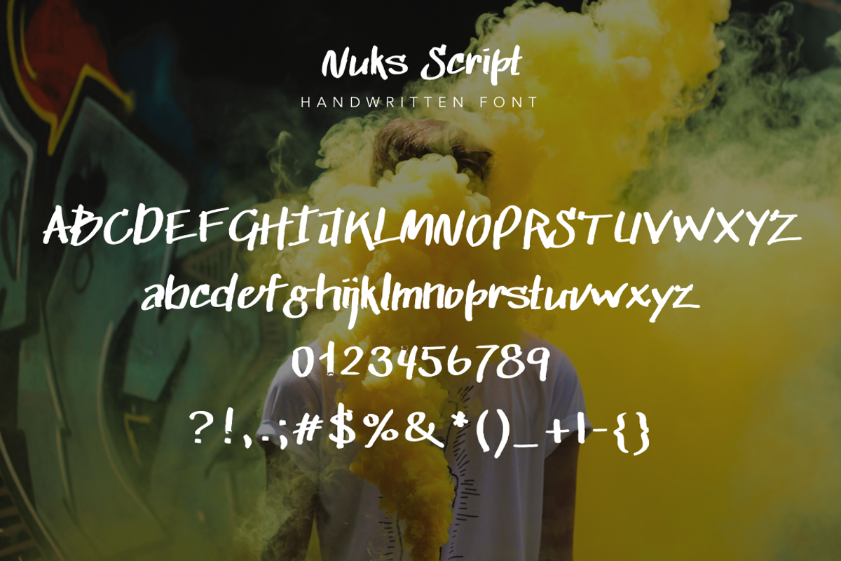 Nuks Handwritten Font Script Brush preview 5