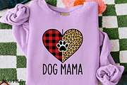 Dog Mama Plaid Leopard Heart PNG Art, a Seasonal Illustration by CrexoraLab (Thumbnail 1 of 4)