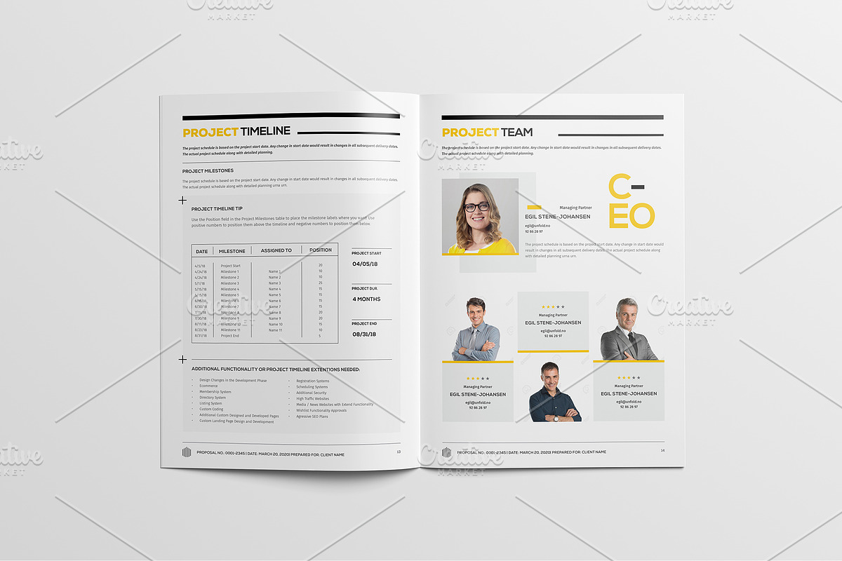 Full Proposal Package Template, a Stationery Template by Mastergfx (Photo 15 of 32)