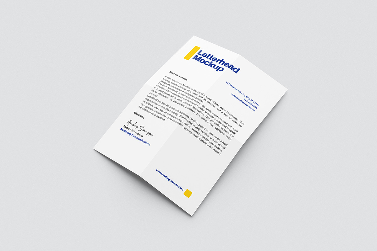High Quality Letterhead Mockup, an Advertising Mockup by swsi-studio (Photo 5 of 5)