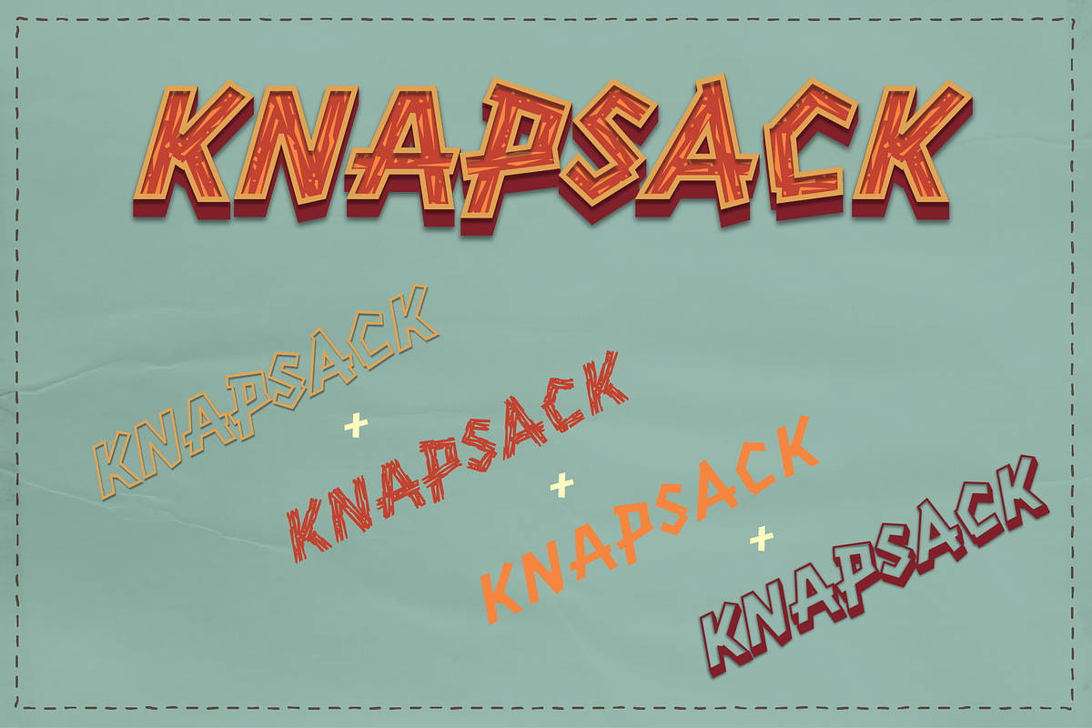 KNAPSACK - Decorative Font Family, a Font by Punch (Photo 4 of 11)