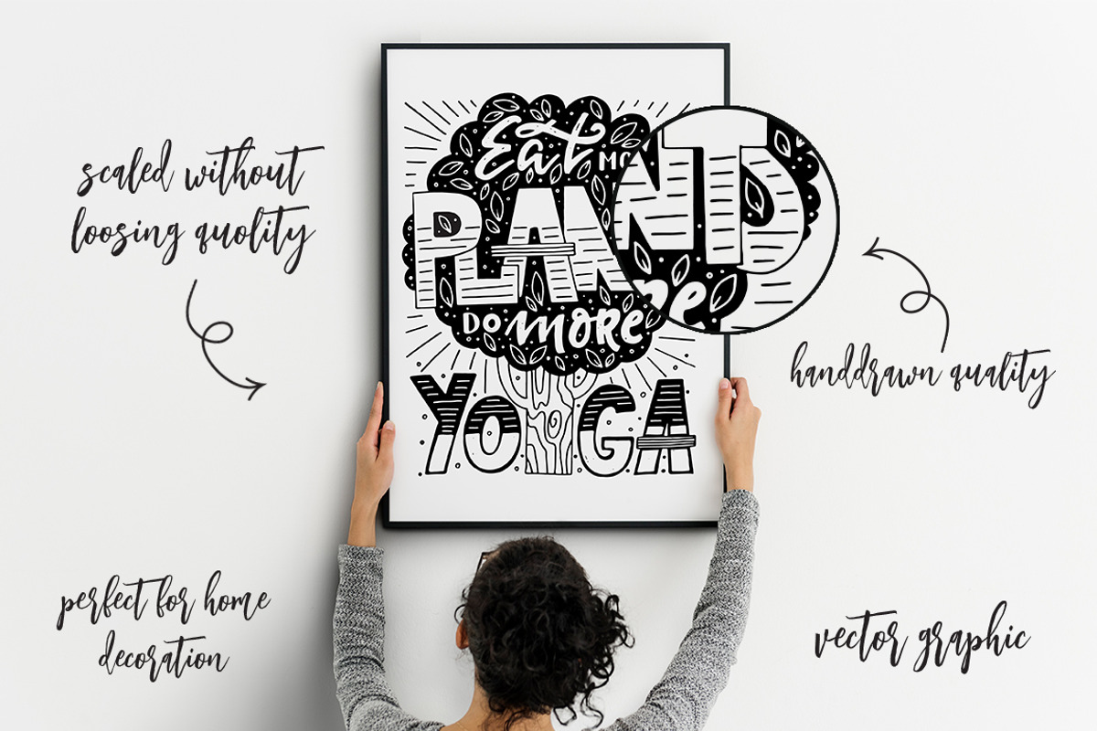 Hand lettering Yoga Posters, an Object Graphic by DariSmartArt (Photo 2 of 11)