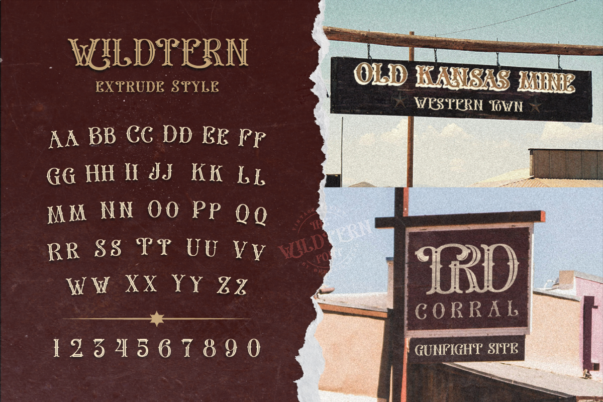 The Wildtern Typeface, a Serif Font by Burntilldead (Photo 3 of 13)