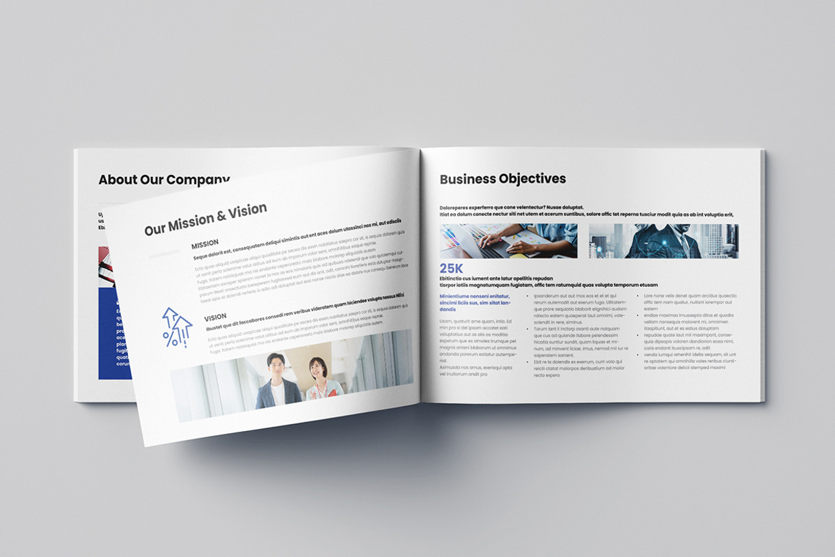Business Plan Landscape Canva, a Brochure Template by Pixelpick