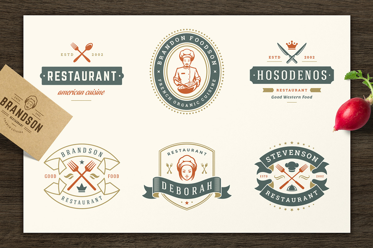 Restaurant Logos & Badges Bundle, a Branding & Logo Template by Vasya Kobelev (Photo 30 of 54)
