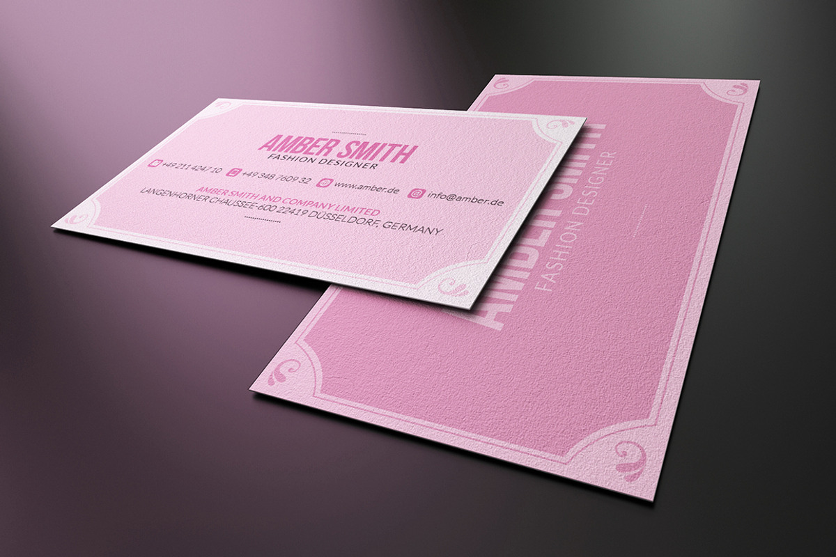 Pink Minimal Business Card, a Business Card Template by Marvel (Photo 4 of 5)