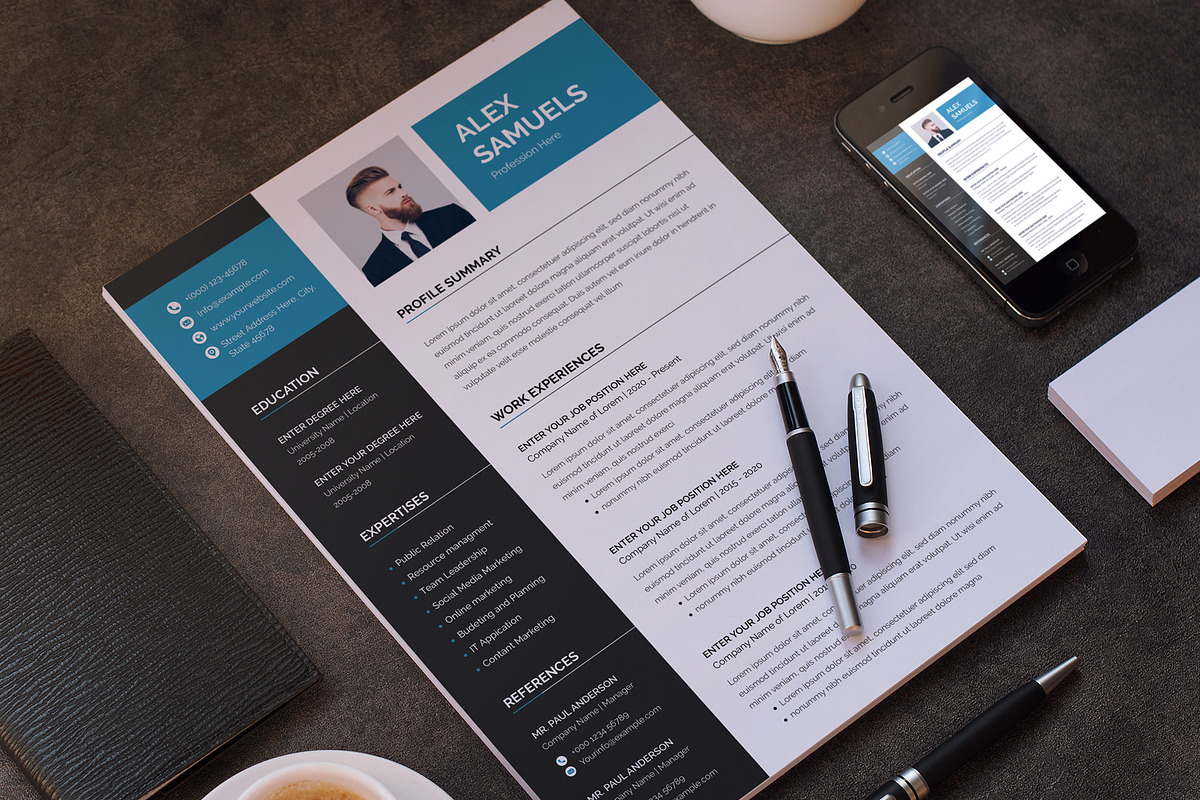 Professional Word Resume CV, a Resume Template by Aspect_Studio (Photo 4 of 4)