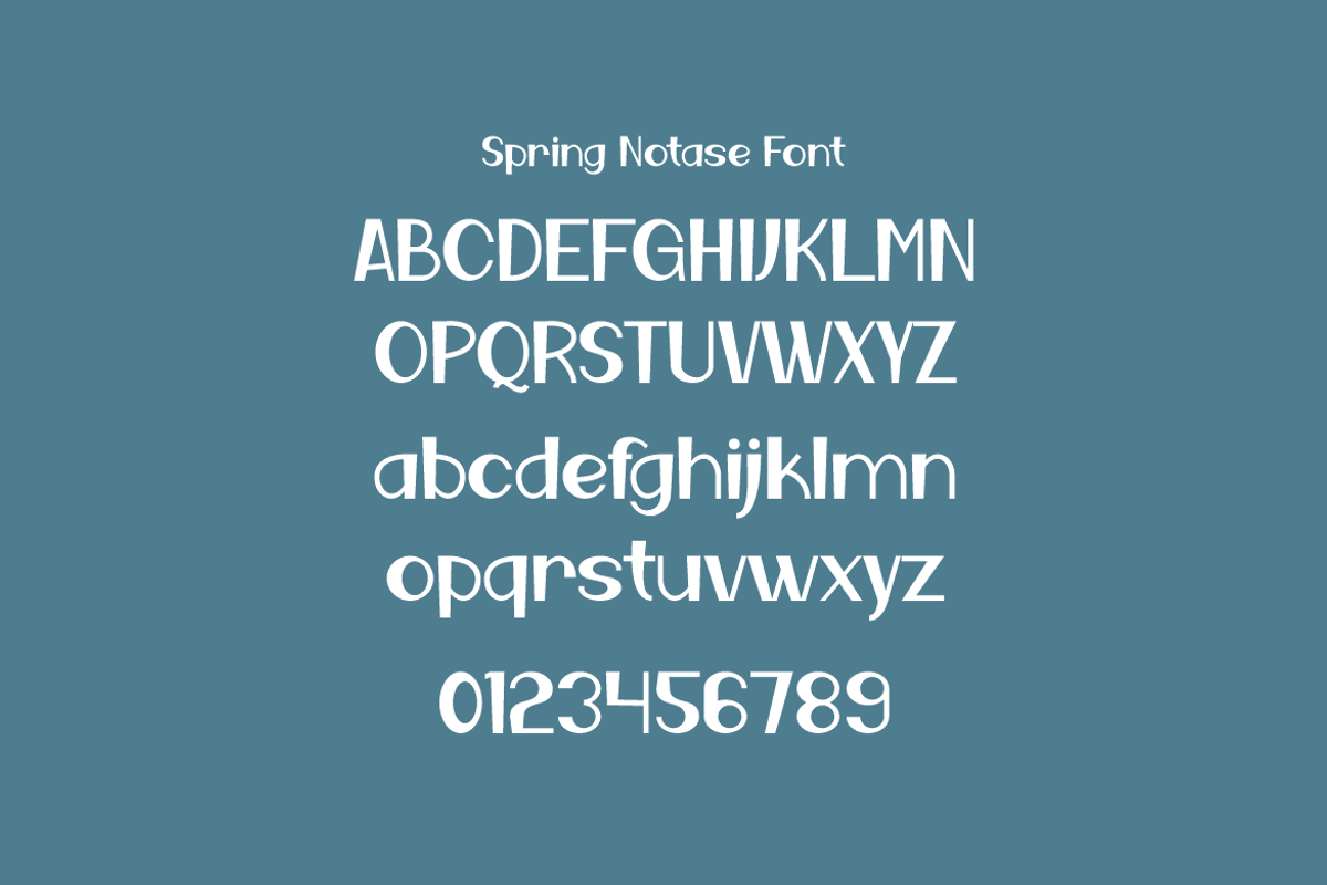 Spring Notase - Display Font, a Sans Serif Font by Iqsiart Studio (Photo 10 of 11)