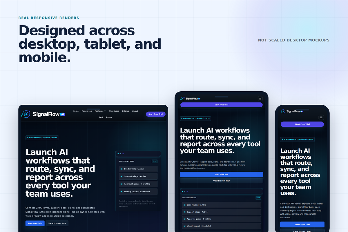 SignalFlow AI WordPress Website Kit, a WordPress Template by Fixstable Studio (Photo 10 of 14)