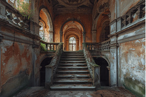 Abandoned castle. Generate Ai, an Architecture Photo by Ylivdesign
