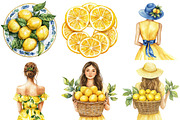 Watercolor Lemon Addiction Clipart, an Illustration by CitraGraphics (Thumbnail 3 of 5)