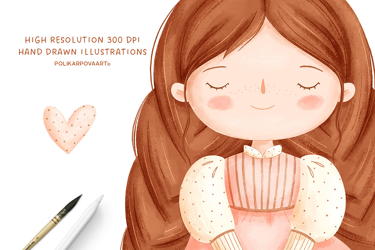 The Little Princess baby collection, a Decorative Illustration by polikarpovaart (Photo 2 of 20)