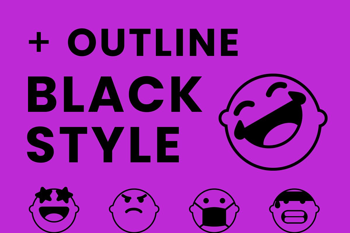 Vivid Emojis Icons Pack, an Outline Icon by Amazing Custom Icons (Photo 4 of 7)