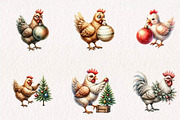 About Funny Christmas Chicken, a Seasonal Illustration by CreationArt (Thumbnail 4 of 7)