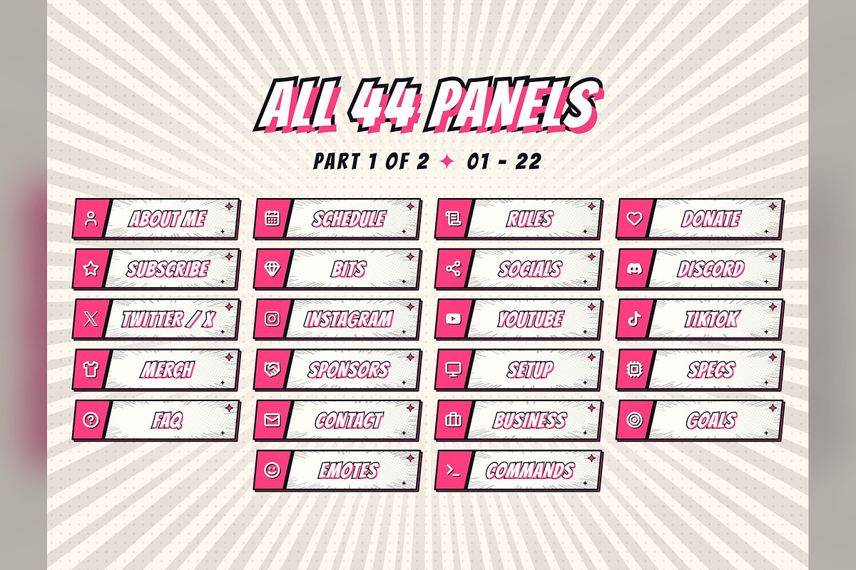 Anime Twitch & Kick Panels, an Object Graphic by Gear Store (Photo 2 of 12)
