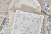 Baroque wedding invitation clip art, a Decorative Illustration by GrafikBoutique (Thumbnail 7 of 9)