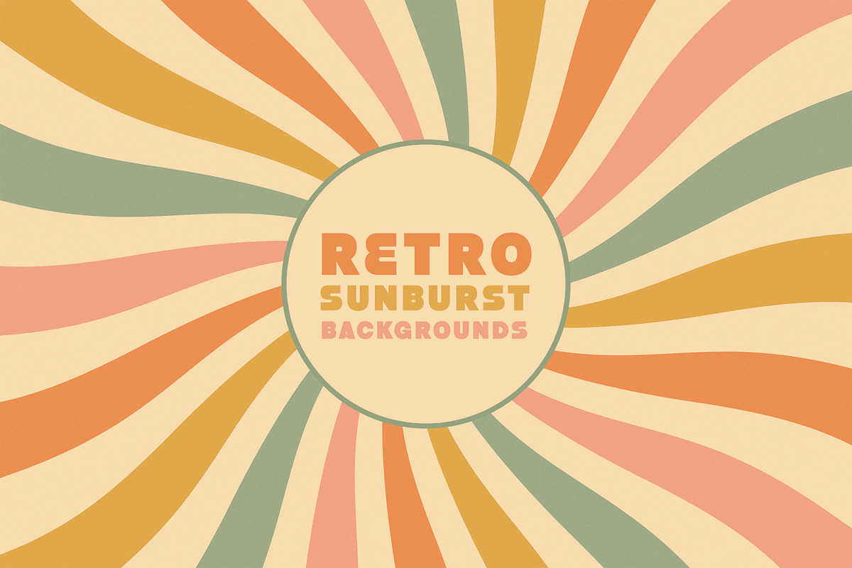 20 Retro Sunburst Backgrounds, a Texture Graphic by MelanthaGraphics (Photo 1 of 6)