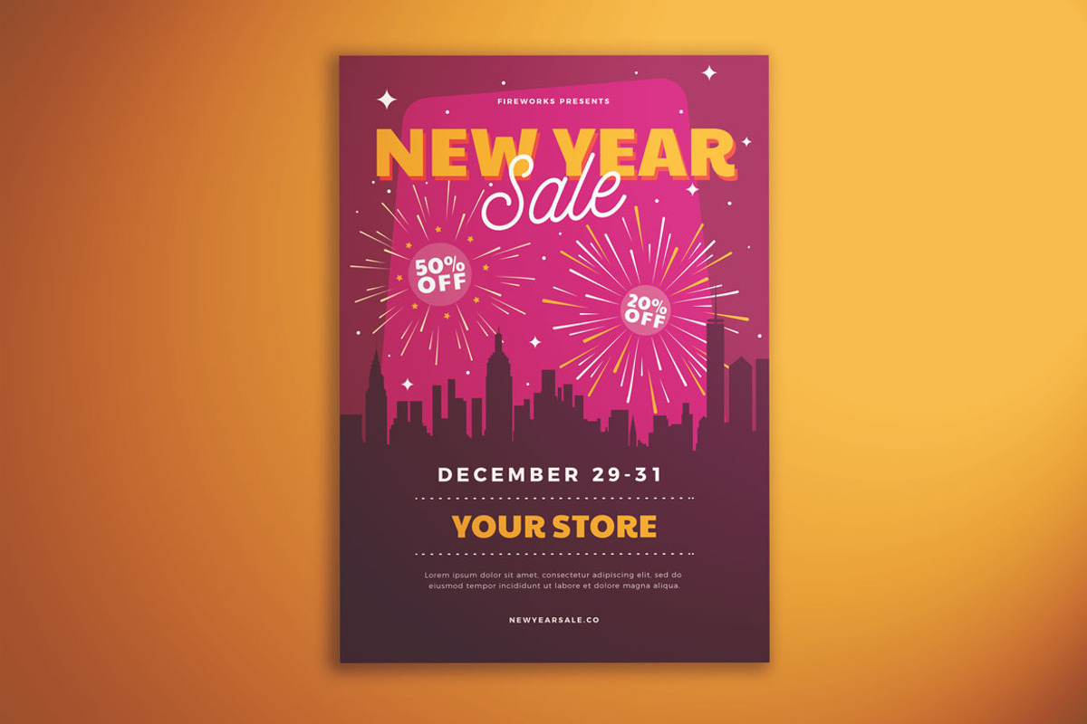 New Year Sale Flyer Vol. 02, a Flyer Template by KMZVR.Lab (Photo 1 of 4)