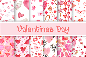 Valentines Day Digital Papers, an Arts & Entertainment Photo by AdriOP