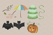 Seasonal Watercolor Dragon Clipart, an Illustration by Amarawolf's Art (Thumbnail 16 of 19)