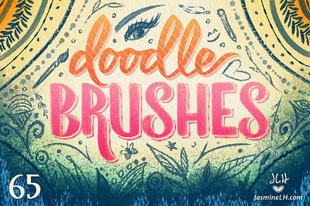 Doodle Brushes for Photoshop, a Brush Add-On by Jasmine Lové