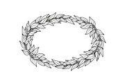 Botanical Oval Wreath Frame Bundle, an Illustration by Designer_Momina (Thumbnail 12 of 51)