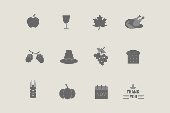 12 Thanksgiving Icons