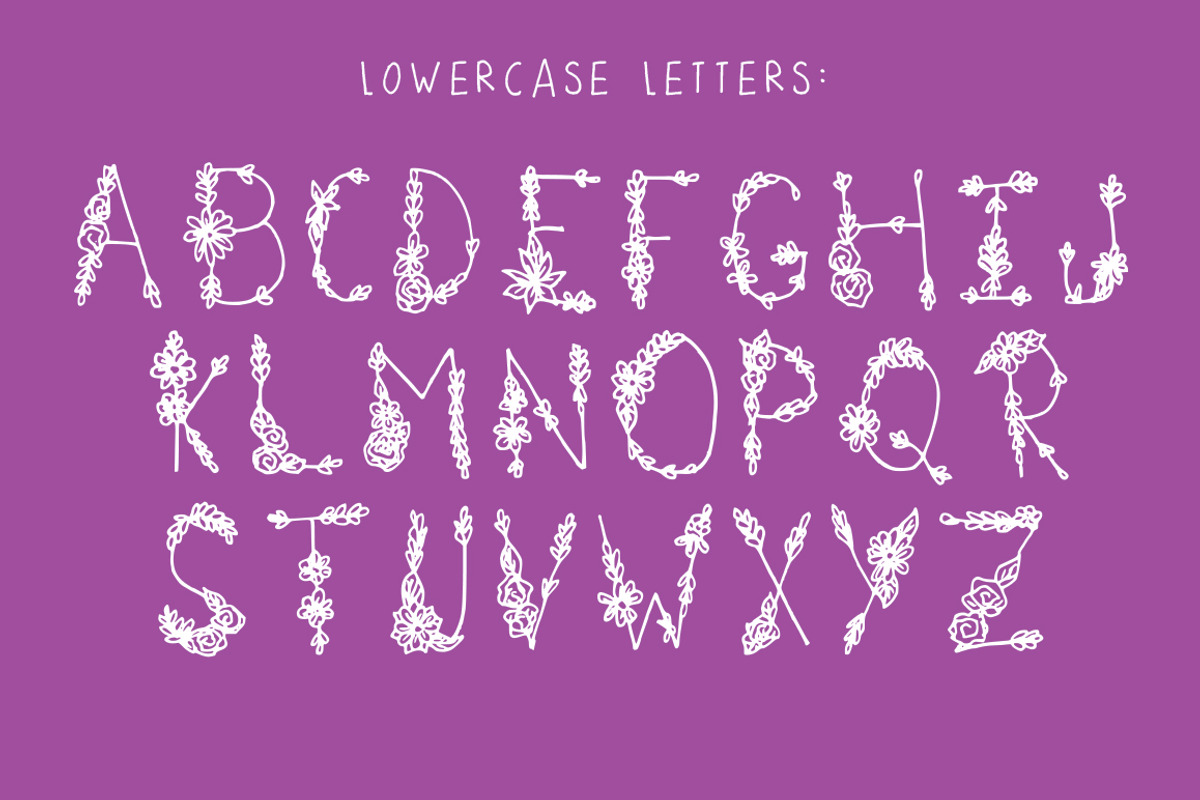 Wonder Floral Font preview 3