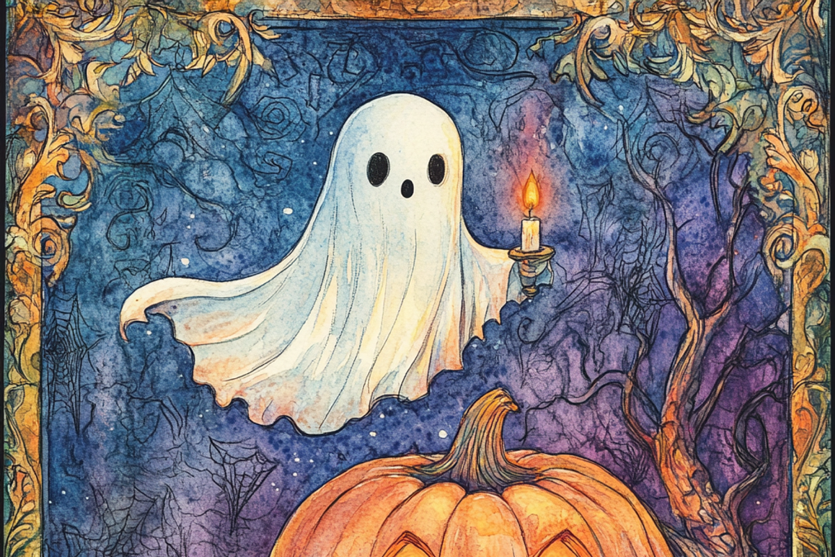 Spooky Cute Ghost, a Background Graphic by Printable Treasure (Photo 4 of 8)