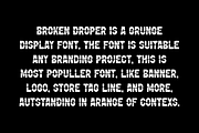 Broken Droper Font, a Sans Serif Font by QR Design Studio (Thumbnail 4 of 6)