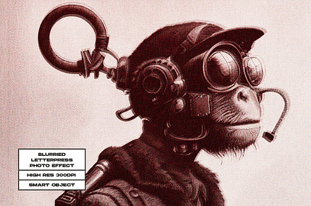 Blurried Letterpress Photo Effect, a Layer Style Add-On by iDoodle Studio