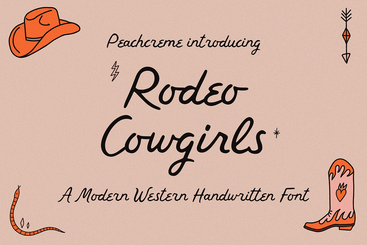 Rodeo Cowgirls // Western Font, a Handwritten Font by PeachCreme (Photo 10 of 10)
