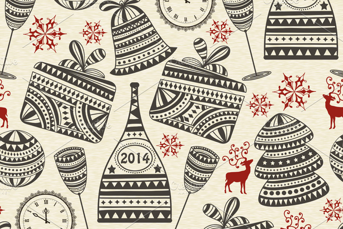 Vector Seamless Holiday Pattern