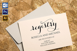 Registry Cards Editable SHR457