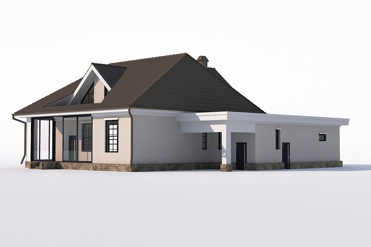 House with attic, an Architecture 3D Model by profdesign (Photo 7 of 18)