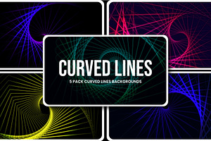 Curved Lines Backgrounds, a Social Media Template by Loin Studio
