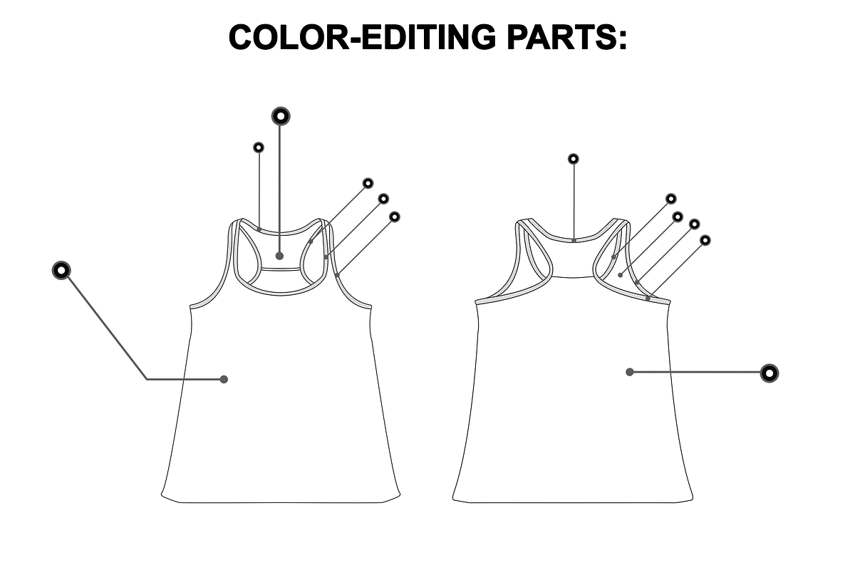 Woman Tank Top Tshirt Vector Mockup, a Shirt Mockup by Infinity Mockups (Photo 4 of 8)