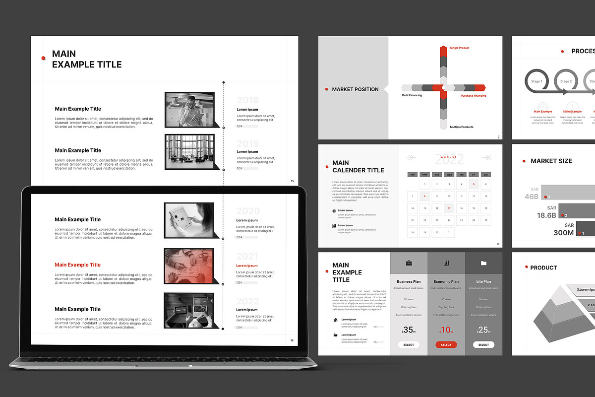 Pitch Deck Template Design, a Presentation Template by Artemis-products (Photo 4 of 7)