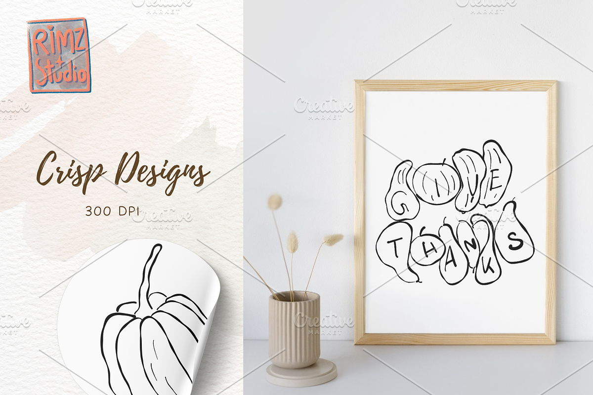 Hand-Drawn Thanksgiving Doodle SVG, a Food Illustration by RimzStudio (Photo 5 of 6)